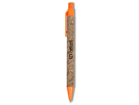 Okiyo Elm Cork Ball Pen - Orange